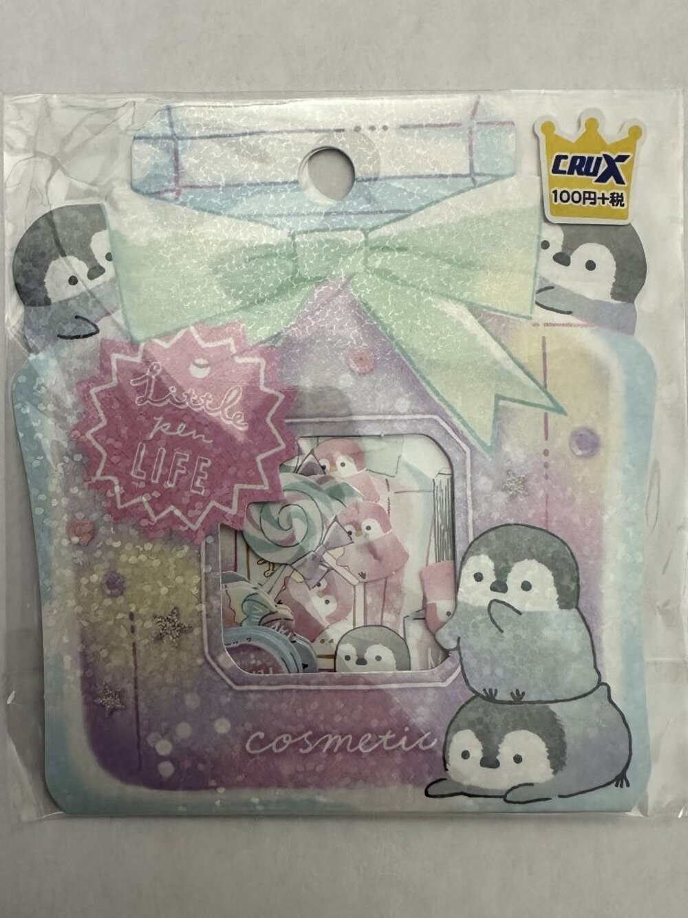 3 For $27 - CRUX Japan Penguin Cosmetic Jar Flake Stickers